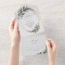 Search for silver and gold wedding invitations Botanical
