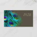 Search for peacock feather business cards Trendy