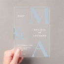Search for blue and white invitations Minimal