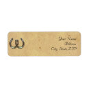 Search for horseshoe wedding return address labels Rustic