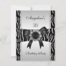 Search for black silver zebra invitations White