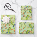 Search for amphibians wrapping paper Green