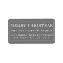 Search for grey and white return address labels Merry christmas