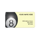 Search for pool ball return address labels Sports