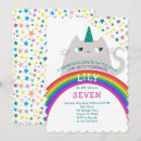 Search for unicorn 7th birthday invitations Girl