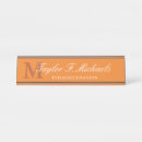 Search for orange name plates Elegant