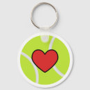 Search for love tennis key rings Heart