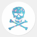 Search for skull with flowers stickers Vintage