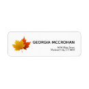 Search for maple leaf return address labels Bridal shower