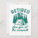 Search for camping in retirement cards invites Funny