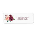Search for bouquet return address labels Burgundy