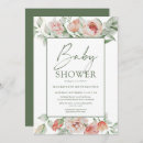 Search for peony baby shower invitations Botanical