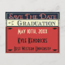 Search for save the date graduation postcards Black