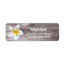 Search for frangipani return address labels Tropical