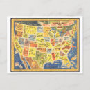 Search for vintage usa map postcards Antique