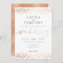 Search for black and rose gold wedding invitations Typography