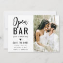 Search for open bar wedding save the dates Modern