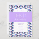 Search for pattern 1st birthday invitations Purple