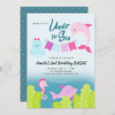 Search for seahorse birthday invitations Girly