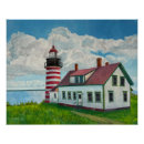 Search for red and white lighthouse posters West quoddy head lighthouse