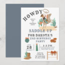 Search for boy second birthday invitations Cowboy 2nd birthday