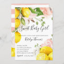 Search for lemon baby girl shower invitations Watercolor