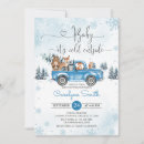 Search for blue truck baby shower invitations Baby its cold outside