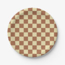 Search for brown gingham paper plates Beige