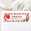 Search for plaid return address labels Strawberry