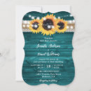 Search for teal sunflower wedding invitations Wood