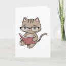 Search for cat reading book cards Funny