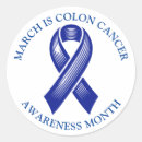 Search for colon cancer ribbon stickers March