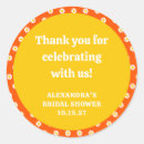 Search for bright yellow flower stickers Bridal shower