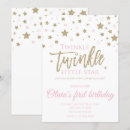 Search for twinkle 1st birthday invitations Glitter
