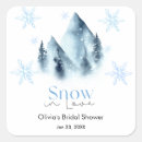 Search for snow square stickers Winter bridal shower