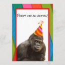 Search for gorilla birthday invitations Funny