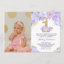 Search for lavender 1st birthday invitations Watercolor