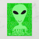 Search for alien head postcards Science fiction