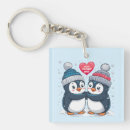 Search for funny penguins square key rings Snow