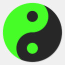 Search for green and black stickers Yin yang
