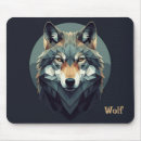 Search for wolves standard mouse mats Portrait