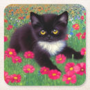Search for tuxedo cat coasters Black and white cat