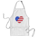 Search for stars and stripes aprons Heart