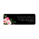 Search for pink flowers return address labels Nature