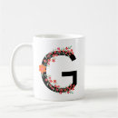 Search for monogram letter g mugs Black and white