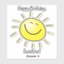 Search for happy birthday sunshine stickers Smiling sun