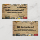 Search for wooden business cards Contractor
