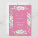 Search for magenta and silver wedding invitations Pink