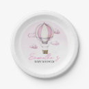 Search for hot air balloon paper plates Girl baby shower