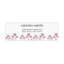 Search for poppies return address labels Watercolor